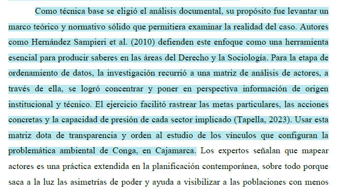 Vista de reporte con pasajes resaltados como generados por IA